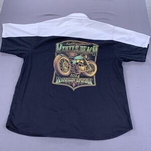 Myrtle Beach Motorcycle Rally Shirt Mens 3XL Black White XPL‎ 2024 Biker Event